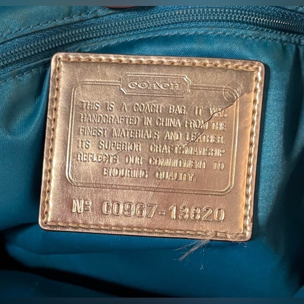 Coach Poppy Gold Metallic Shoulder Bag - Picture 10 of 14
